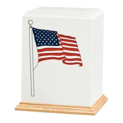 American Flag Cremation Urn