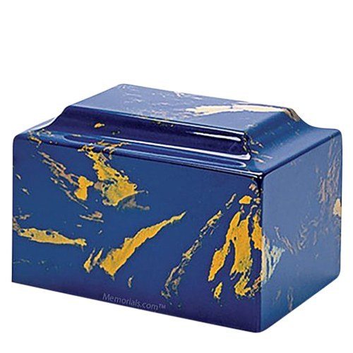 Angel Blue and Gold Medium Child Urn