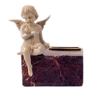 Cherub Rouge Marble Pet Urn