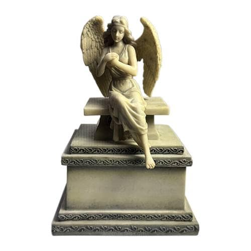 Angel on a Bench Cremation Urn