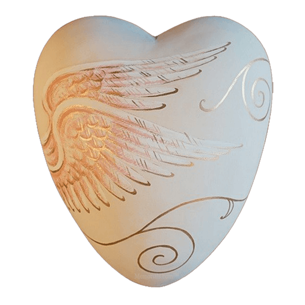 Angelic Ceramic Heart Urns