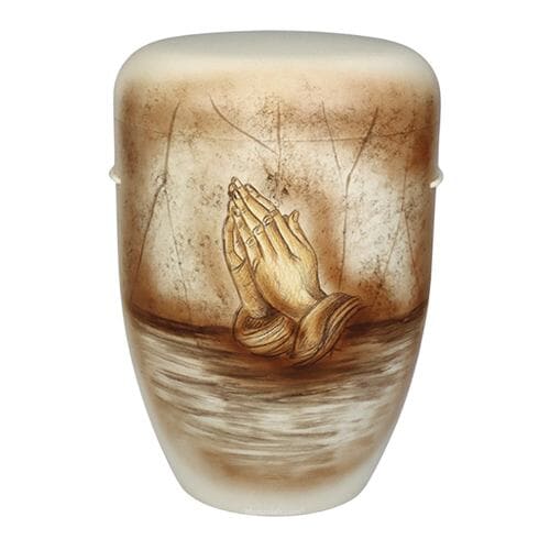 Angelic Praying Hands Rustic Cremation Urn