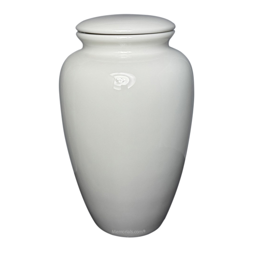 Angelic White Ceramic Cremation Urn