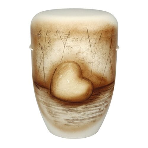 Antique Heart Biodegradable Cremation Urn