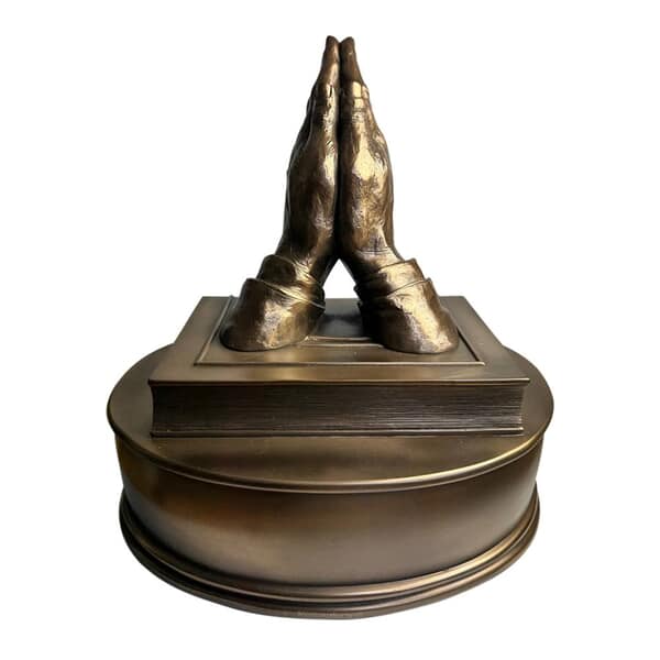 Antique Praying Hands Cremation Urn