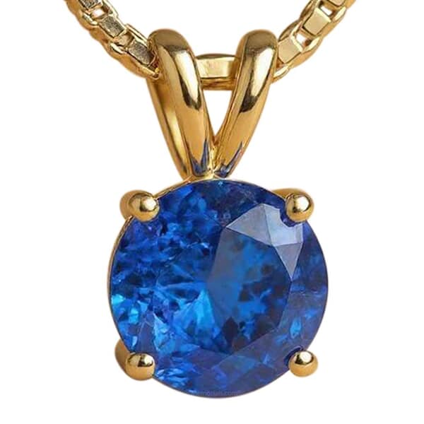 Antique Sea Blue Cremation Crystal Necklace