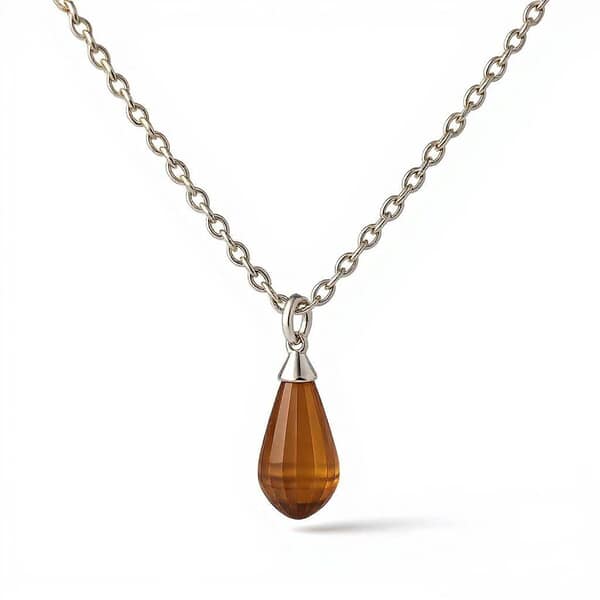 Antique Teardrop Cremation Diamond Necklace