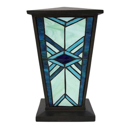 Aqua Arura Glass Window Cremation Urn