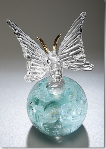 Aqua Butterfly Figurine Ash Sculpture