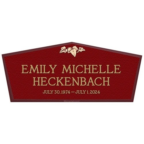 Arch of Ivy Memorial Bronze Plaque 18 x 7