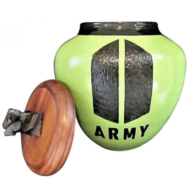 Army Green Cremation Urn