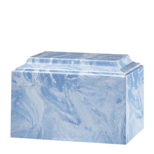 Artic Blue Cultured Marble Mini Urn