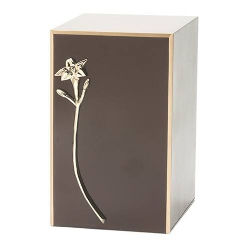 Artisan Lily Bronze Cremation Urn