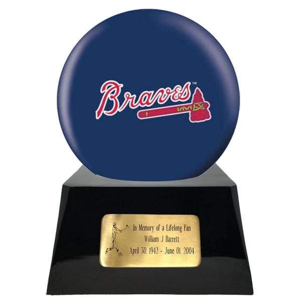 Atlanta Braves Baseball Sphere Cremation Urn