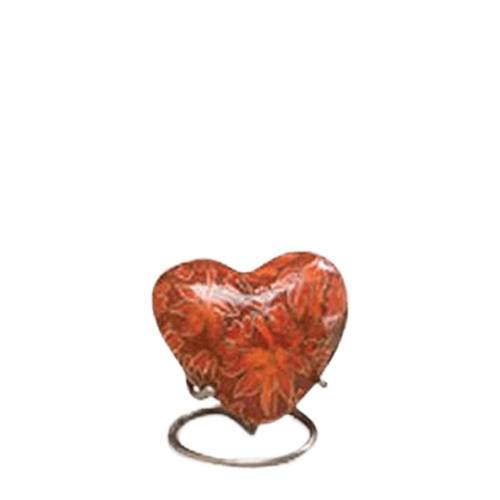 Autumn Splendor Heart Cloisonne Urn