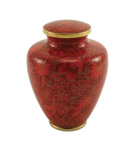 Autumn Wind Small Cloisonne Cremation Urn