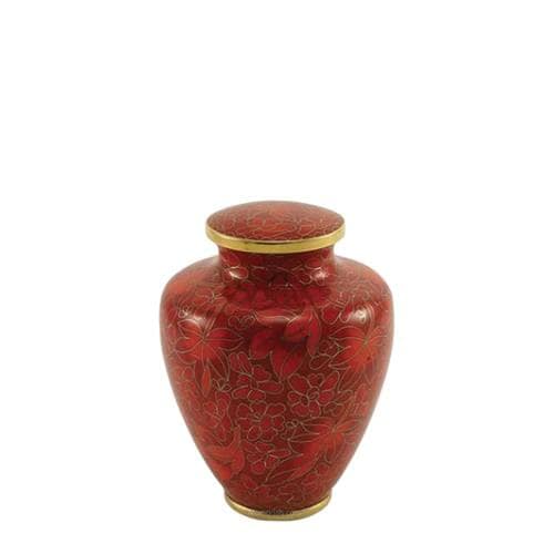 Autumn Wind Small Cloisonne Cremation Urn