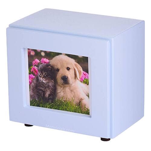 Baby Blue Large Photo Pet Urn Baby Blue Large Photo Pet Urn