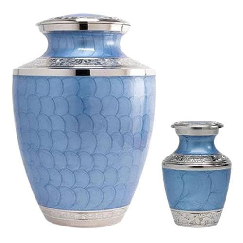 Baby Blue Metal Cremation Urns