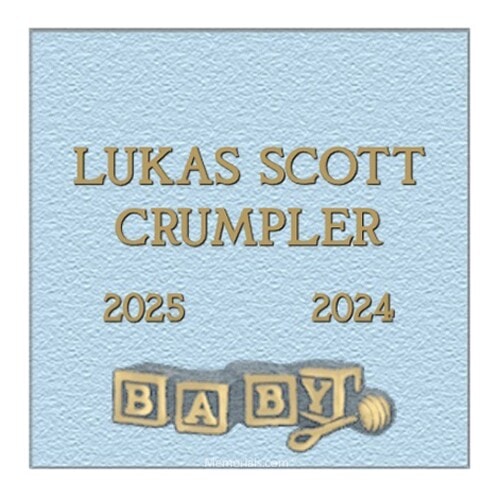 Baby Memorial Bronze Plaque