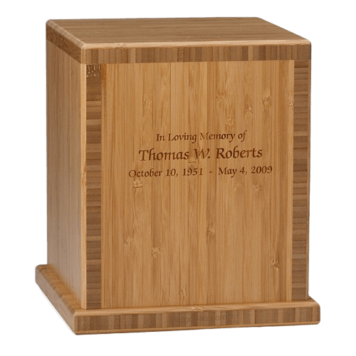 Bamboo Caramel Cremation Urn