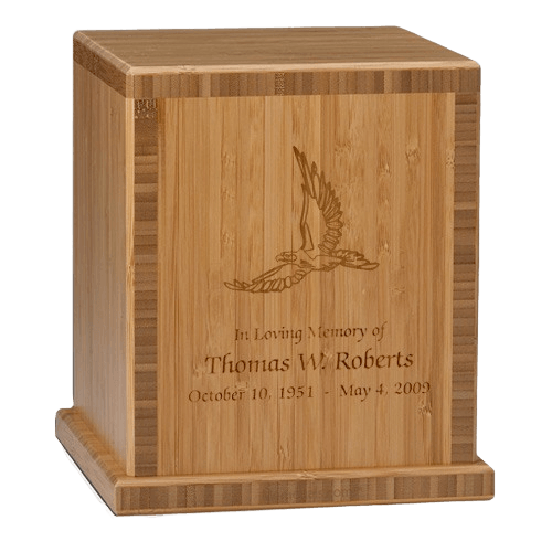 Eagle Bamboo Caramel Cremation Urn