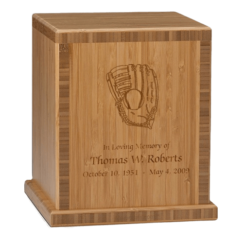 Glove Bamboo Caramel Cremation Urn