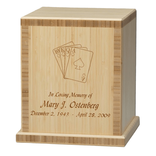 Cards Bamboo Natural Cremation Urn