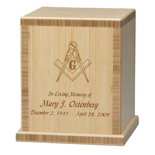 Mason Bamboo Natural Cremation Urn