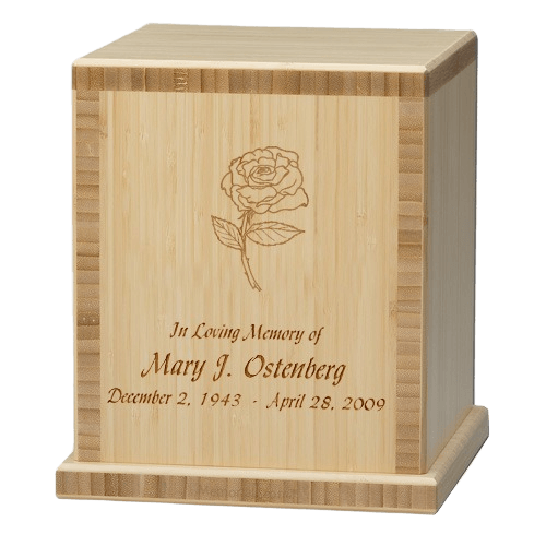 Rose Bamboo Natural Cremation Urn