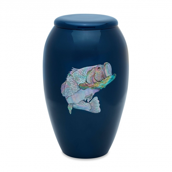 Bass Blue Cremation Urn