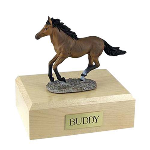 Bay Running Large Horse Cremation Urn