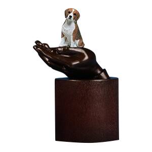 Beagle Hands Dog Cremation Urn