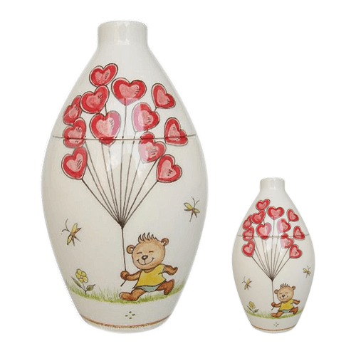 Bear With Balloons Ceramic Cremation Urns