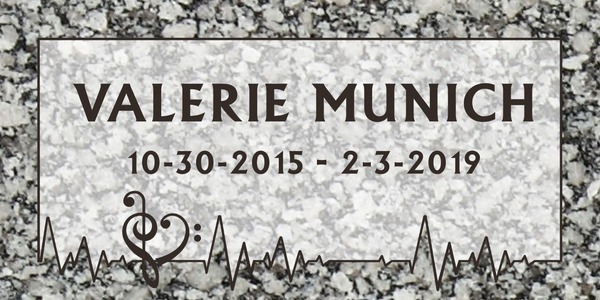 Beat of Music Child Granite Grave Markers