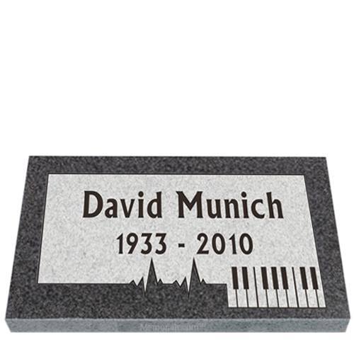 Beat of Music Granite Grave Marker 20 x 10