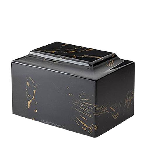 Black and Gold Marble Medium Urn