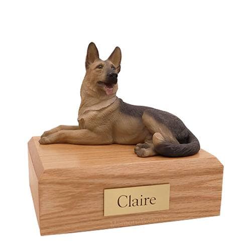Black and Tan German Shepherd Large Dog Urn