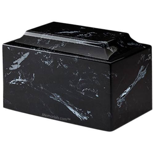 Black and White Marble Keepsake Urn