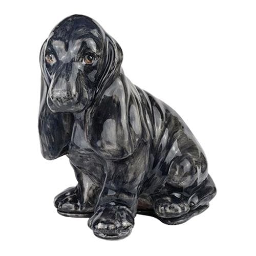 Black Cocker Spaniel Ceramic Cremation Urn