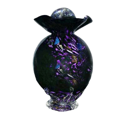 Black Fantasy Glass Cremation Urns