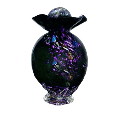 Black Fantasy Glass Cremation Urn