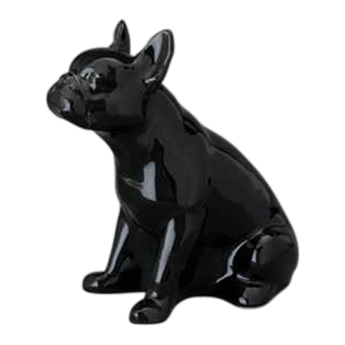 Black French Bulldog Ceramic Urn