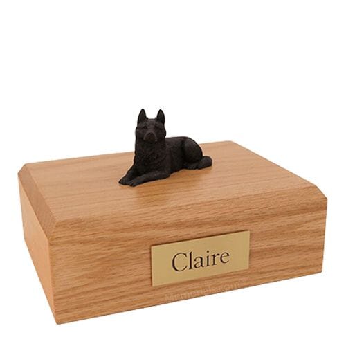 Black German Shepherd Large Dog Urn