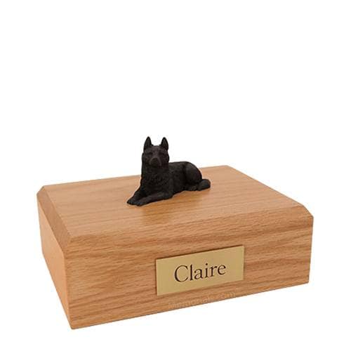 Black German Shepherd Medium Dog Urn