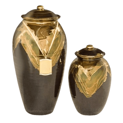 Black Gold Ceramic Cremation Urns