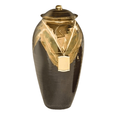 Black Gold Ceramic Urn
