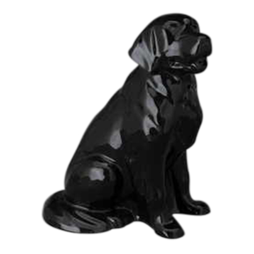 Black Golden Retriever Ceramic Urn