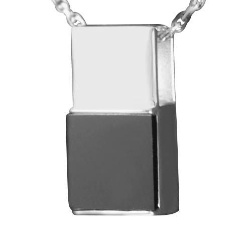 Black Onyx Square Cremation Pendant III