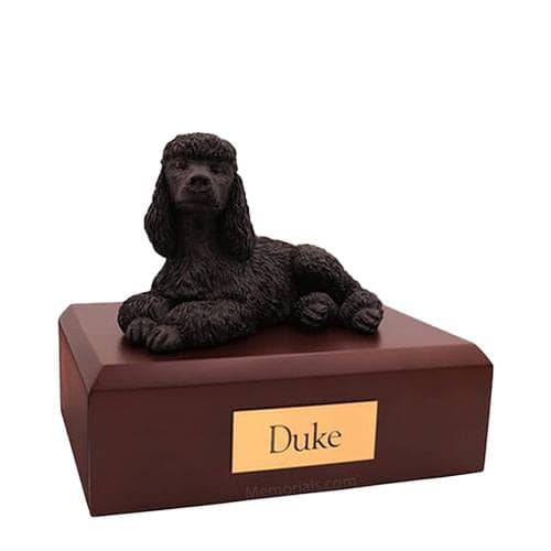 Black Poodle Medium Dog Urn Black Poodle Medium Dog Urn